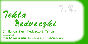 tekla medveczki business card